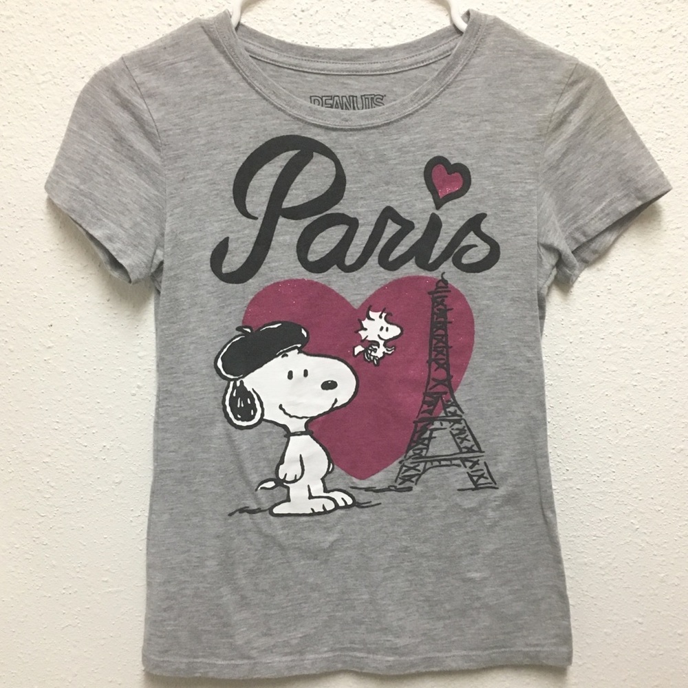 Peanuts Gray 60% cotton 40% polyester short sleeve